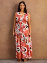 Live Unlimited Pink Paisley Print Tiered Maxi Dress - Image 5 of 6