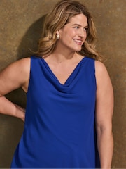 Live Unlimited Blue Cowl Neck Vest - Image 1 of 7