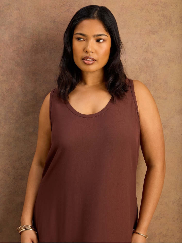 Live Unlimited Brown Sleeveless Maxi Dress - Image 2 of 7