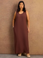 Live Unlimited Brown Sleeveless Maxi Dress - Image 6 of 7