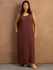 Live Unlimited Brown Sleeveless Maxi Dress - Image 7 of 7