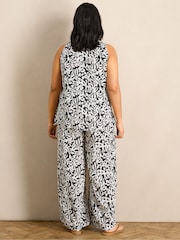 Live Unlimited Black Print Cowl Neck Top - Image 4 of 5