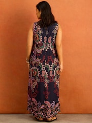Live Unlimited Black Paisley Print Sleeveless Maxi Dress - Image 4 of 5
