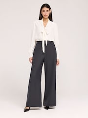Finery Addie Twill Wide Leg Trousers - Image 1 of 4