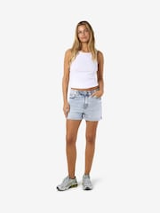 NOISY MAY Blue High Waist Denim Shorts - Image 3 of 7