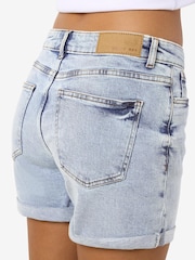 NOISY MAY Blue High Waist Denim Shorts - Image 4 of 7
