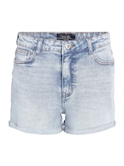 NOISY MAY Blue High Waist Denim Shorts - Image 6 of 7