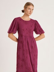 Finery Yasmine Floral Mesh Tiered Midi Dress - Image 2 of 4