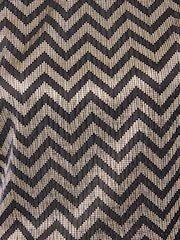 Love & Roses Navy Blue And Gold Lurex Zig Zag Tie Neck Jersey Top - Image 6 of 6