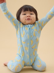 MORI Banana Bunch Clever Zip Supersoft Sleepsuit - صورة 1 من 6