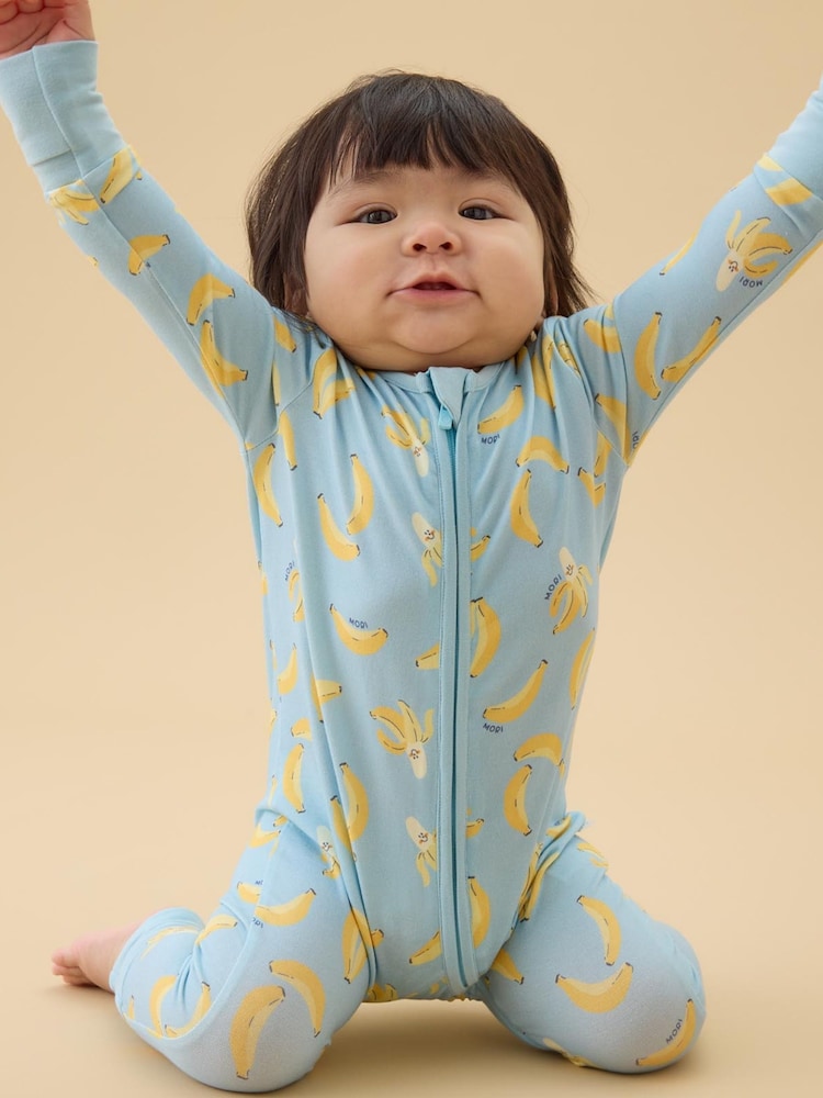MORI Banana Bunch Clever Zip Supersoft Sleepsuit - صورة 1 من 6