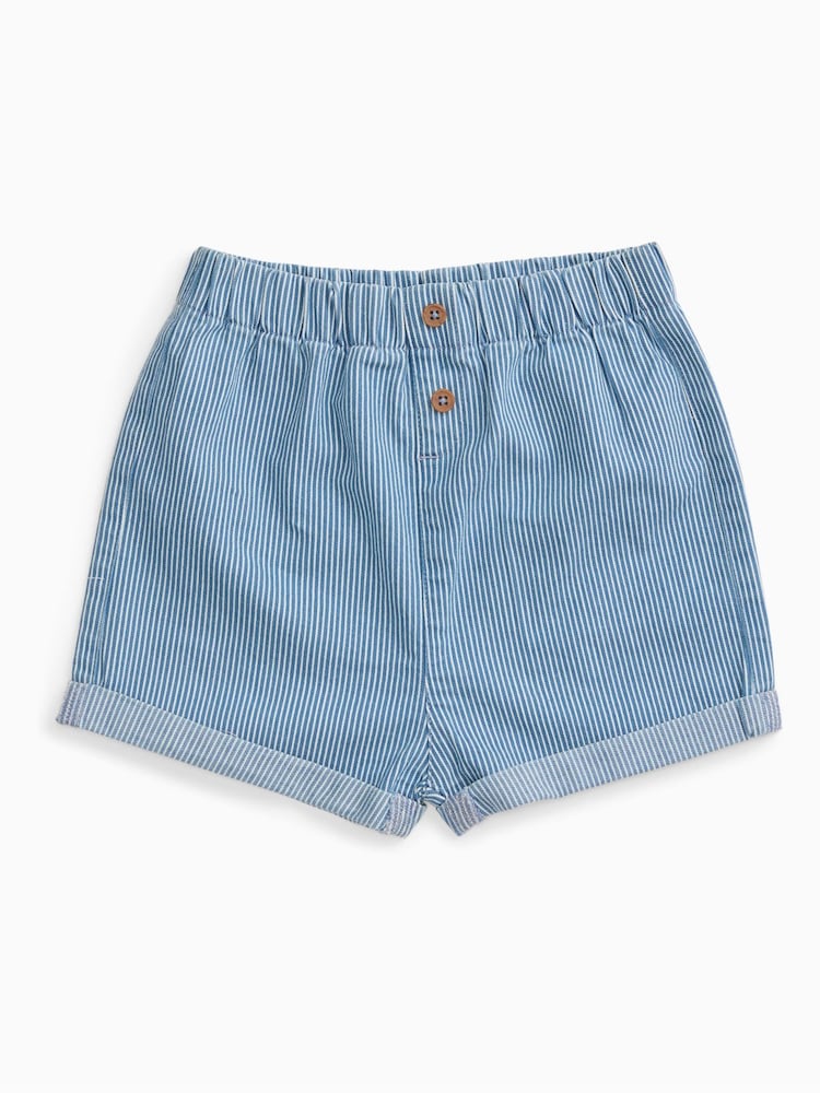 MORI Stripete Supermyke Denimshorts - Bilde 1 av 2