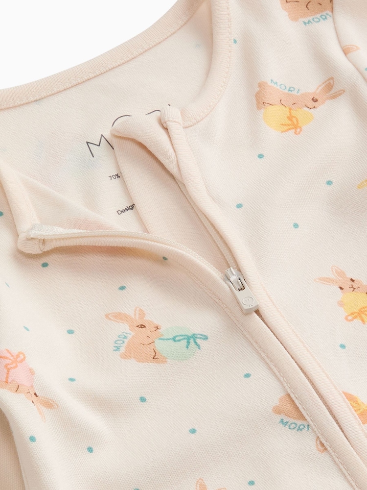 MORI Easter Bunny Clever Zip Supersoft Sleepsuit - Εικόνα 5 από 5