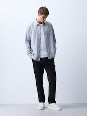 Black Slim Fit 100% Cotton Chino Trousers - Image 2 of 6