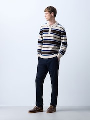 Charcoal Grey Slim Fit 100% Cotton Chino Trousers - Image 2 of 6