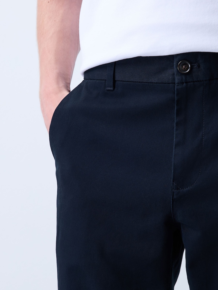 Charcoal Grey Slim Fit 100% Cotton Chino Trousers - Image 6 of 6