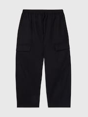 Whistles Black Utility Cotton Barrel Trousers - Image 5 of 5
