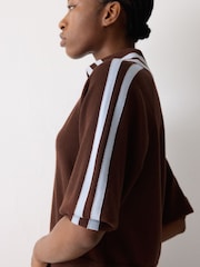 Jigsaw Brown Merino Marine Collar Jumper - Image 3 of 7