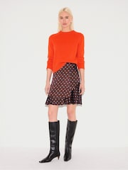 Jigsaw Brown Mini Geo Rose Mini Skirt - Image 3 of 5