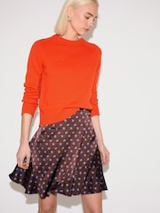 Jigsaw Brown Mini Geo Rose Mini Skirt - Image 4 of 5