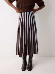 Jigsaw Merino Stripe Flare Skirt - Bild 1 von 6