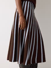 Jigsaw Merino Stripe Flare Skirt - Bild 2 von 6