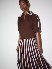 Jigsaw Merino Stripe Flare Skirt - Bild 5 von 6