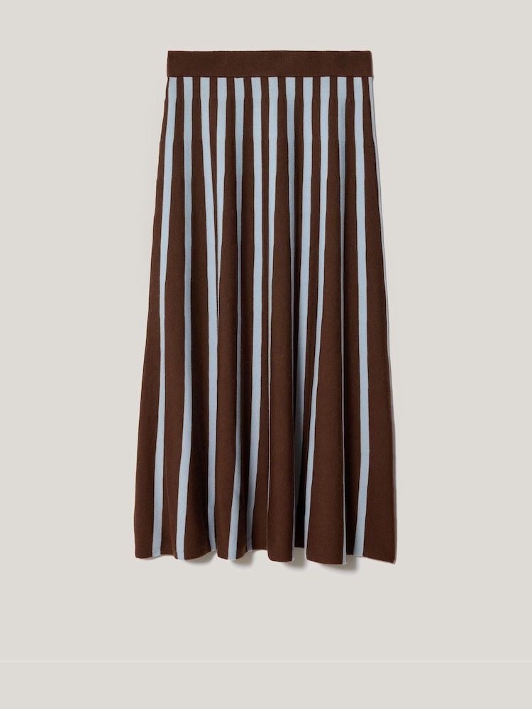 Jigsaw Merino Stripe Flare Skirt - Bild 6 von 6