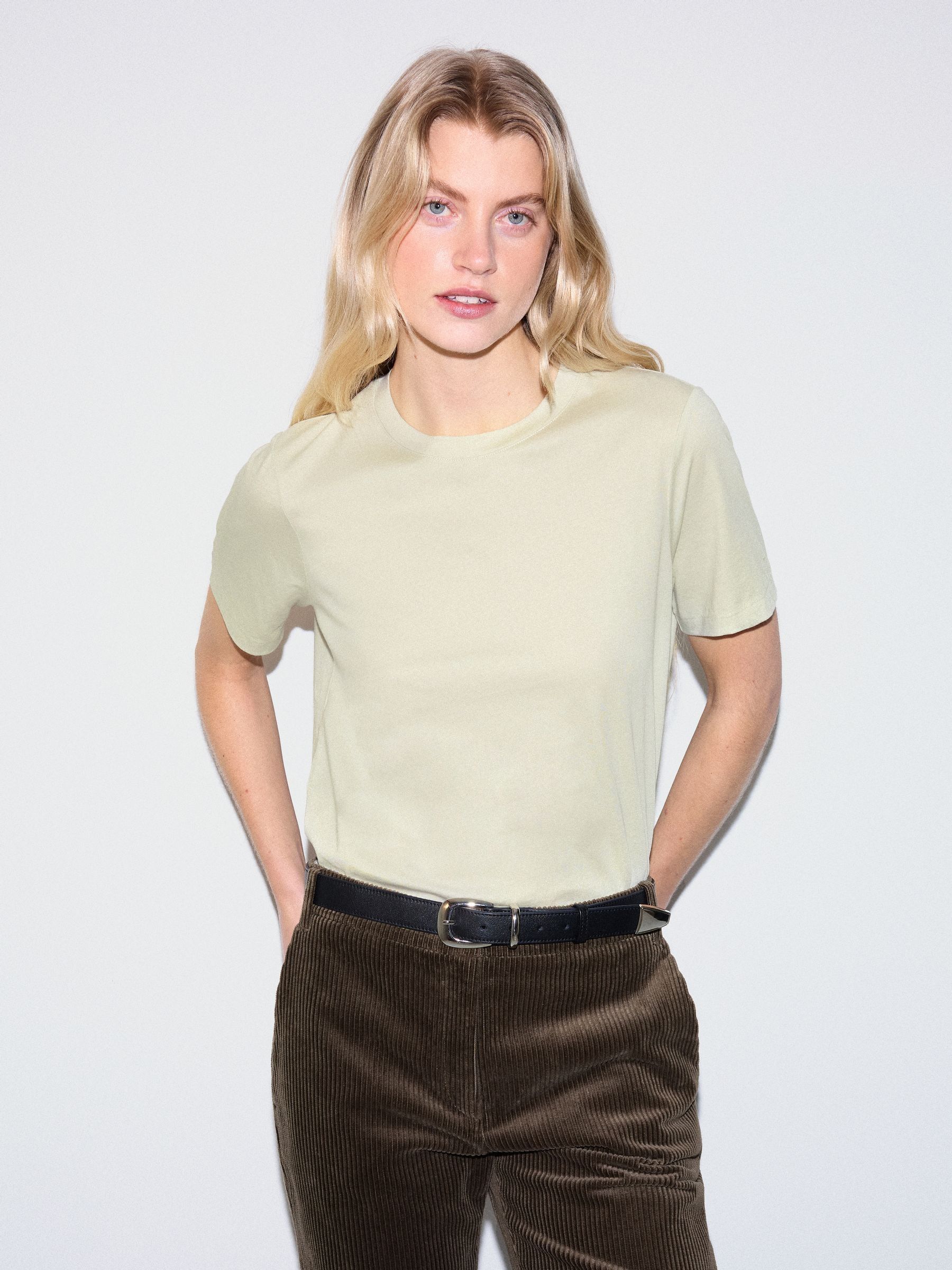 Buy Jigsaw Green Supima Cotton Crew Neck T-Shirt from the Next UK