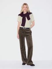 Jigsaw Green Supima Cotton Crew Neck T-Shirt - Image 3 of 5