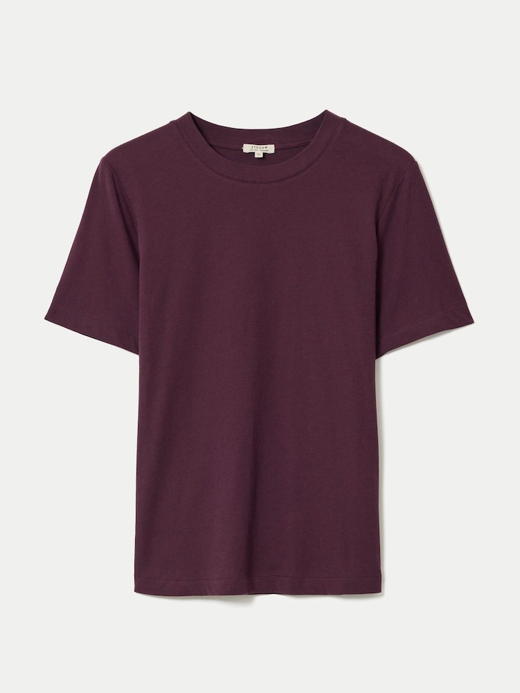 Jigsaw Purple Supima Cotton Crew Neck T-Shirt - Image 6 of 6 Jigsaw Purple Supima Cotton Crew Neck T-Shirt - Image 6 of 6