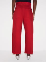 Jigsaw Red Turner Belted Horseshoe Jeans - Image 5 of 7