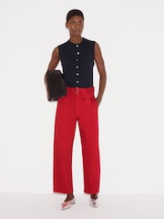 Jigsaw Red Turner Belted Horseshoe Jeans - Image 6 of 7
