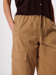Whistles Nude Elasticated Barrel Leg Trousers - Image 3 of 5