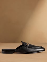 Russell & Bromley Black Backless Loafer Mules - Image 2 of 7
