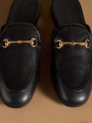 Russell & Bromley Black Backless Loafer Mules - Image 4 of 7