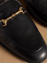 Russell & Bromley Black Backless Loafer Mules - Image 5 of 7
