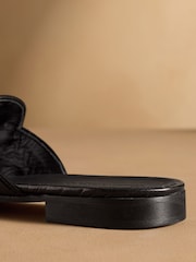 Russell & Bromley Black Backless Loafer Mules - Image 6 of 7