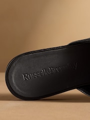 Russell & Bromley Black Backless Loafer Mules - Image 7 of 7