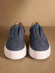 أزرق - حذاء رياضي Park بنعل سميك متوسط بدون أربطة من Russell & Bromley - Image 3 of 7