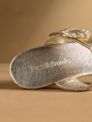 Russell & Bromley Gold Orbit Wedge Sandals - Image 5 of 7