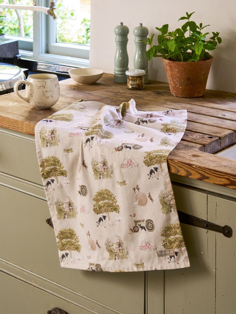 Sophie Allport Farm Friends Tea Towel - صورة 1 من 3 Sophie Allport Farm Friends Tea Towel - صورة 1 من 3