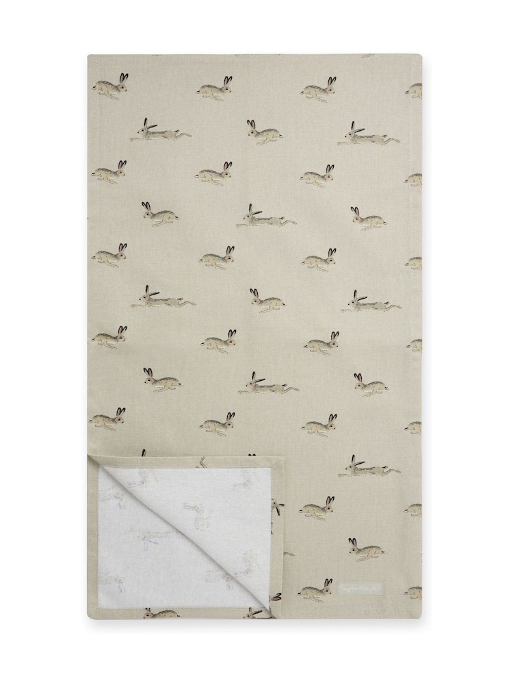 Sophie Allport Neutral Stone Hare Table Runner - Image 2 of 2