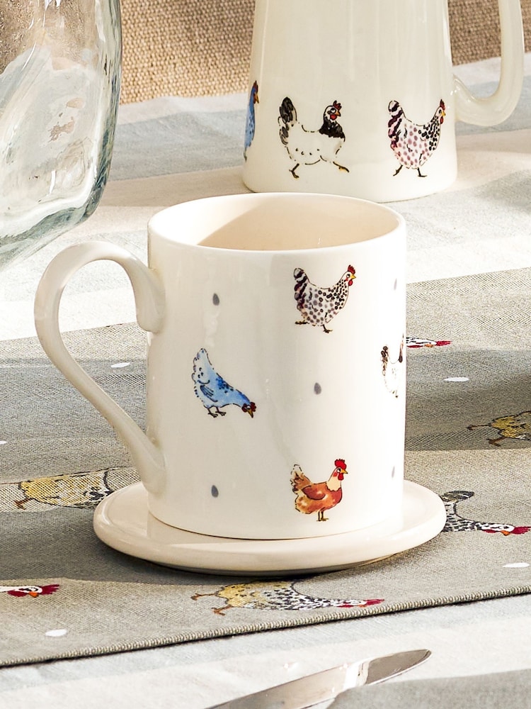 Sophie Allport White Cluck Cluck Cluck Mug - Image 1 of 3