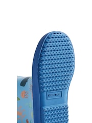 Hunter Blue Kids First Classic Ocean Print Wellington - Image 4 of 4