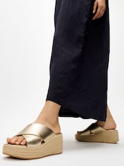 FitFlop Gold Platfforms Espadrille Sandals - Image 1 of 5