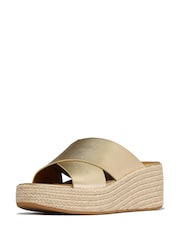 FitFlop Gold Platfforms Espadrille Sandals - Image 2 of 5