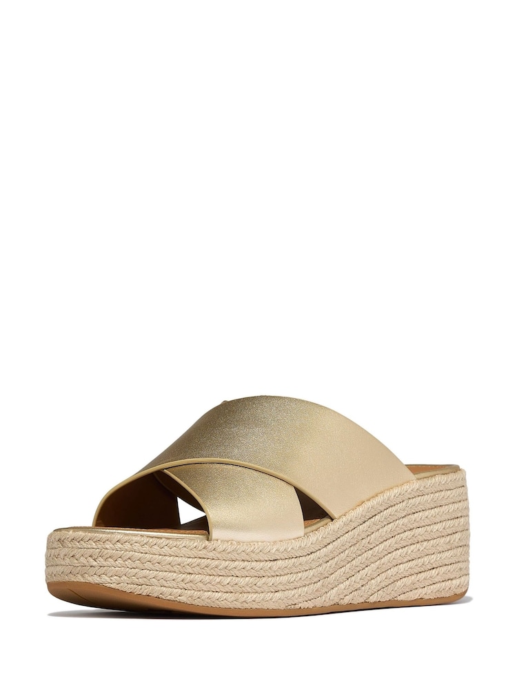 FitFlop Gold Platfforms Espadrille Sandals - Image 2 of 5