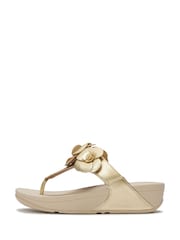 FitFlop Gold Lulu Flower Toe-Post Sandals - Image 3 of 5