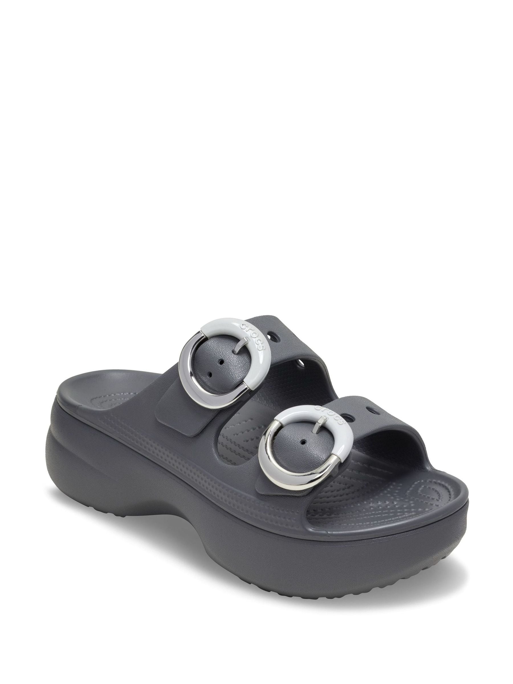 Next：日本 グレー - Crocs Saturday プラットフォームバックル